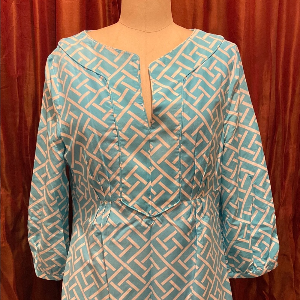 Elizabeth McKay Blue and White Sundress.